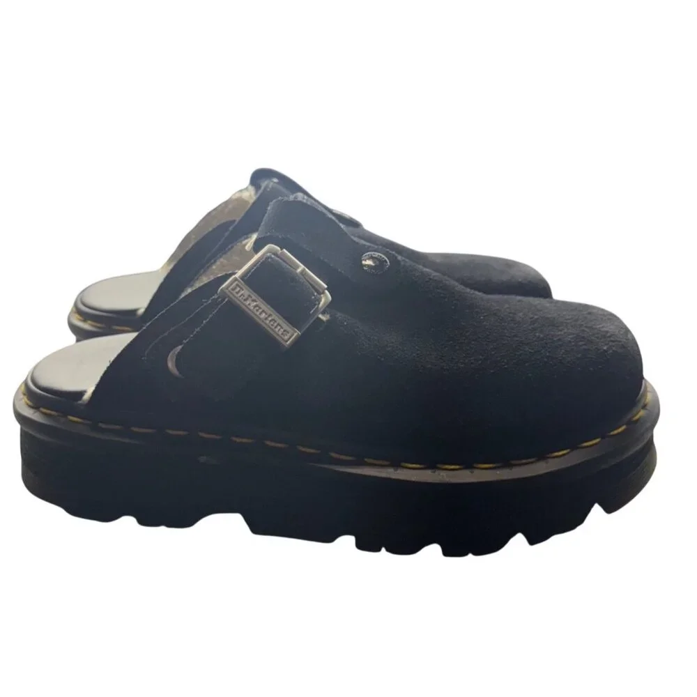 Dr. Martens Zebzag Suede Slingback Platform Mules Unisex W 7/ M 6 - Picture 1 of 11